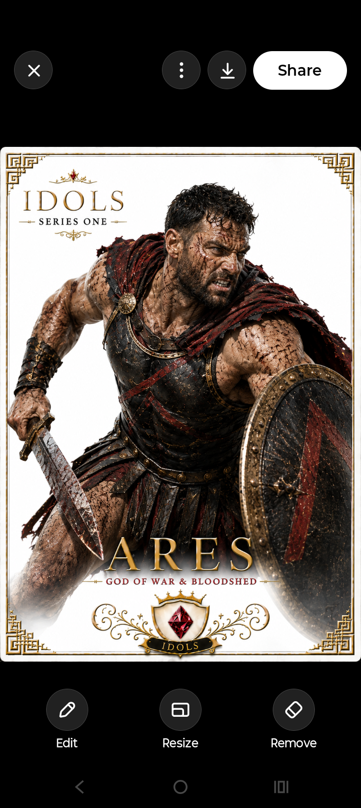 Ares card artwork